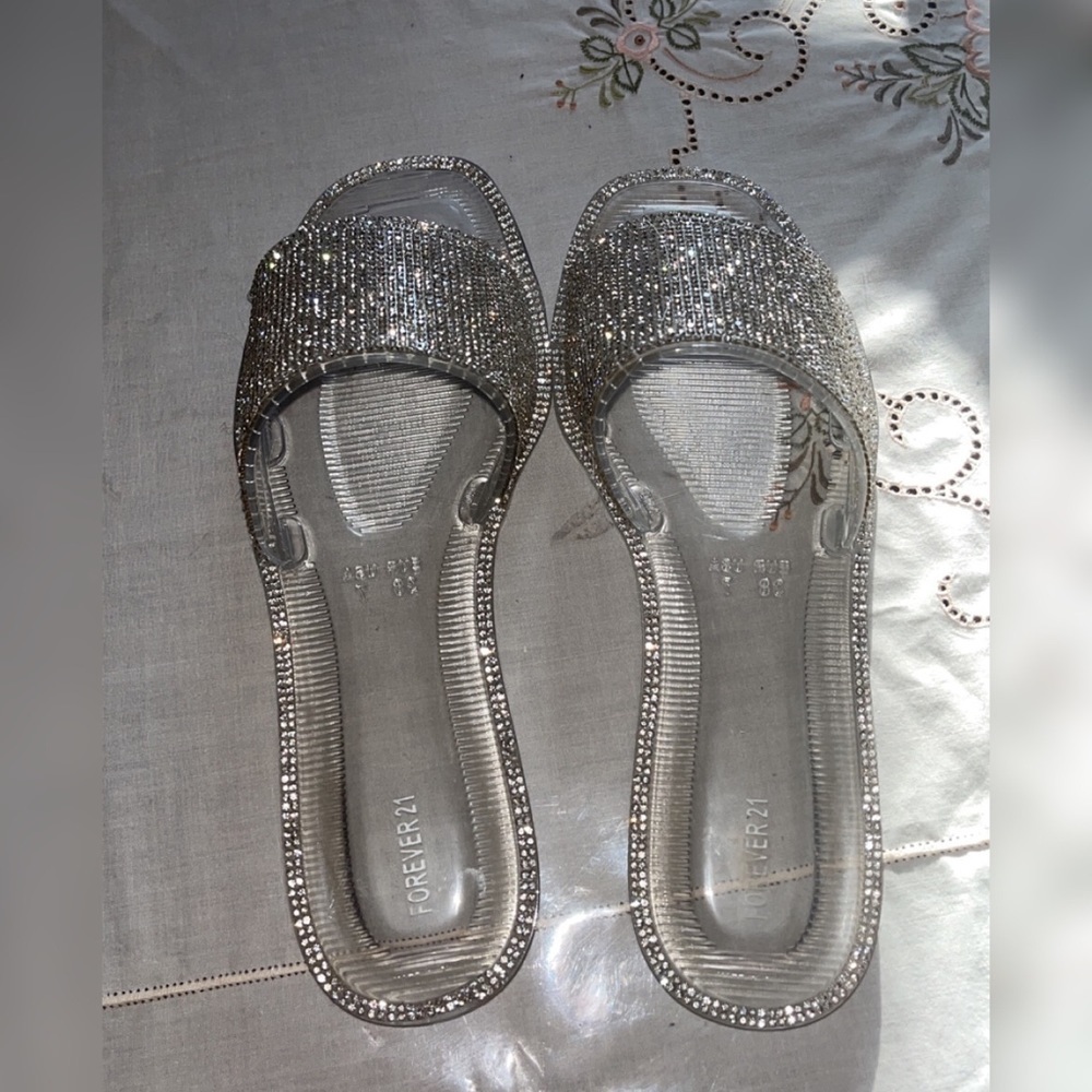 Forever 21 Rhinestone Slides - Picture 3 of 5